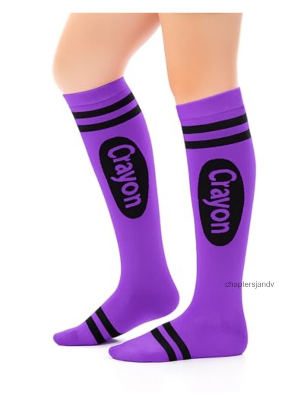 Knee High Crayon Socks Nylon Halloween Costume Accessory